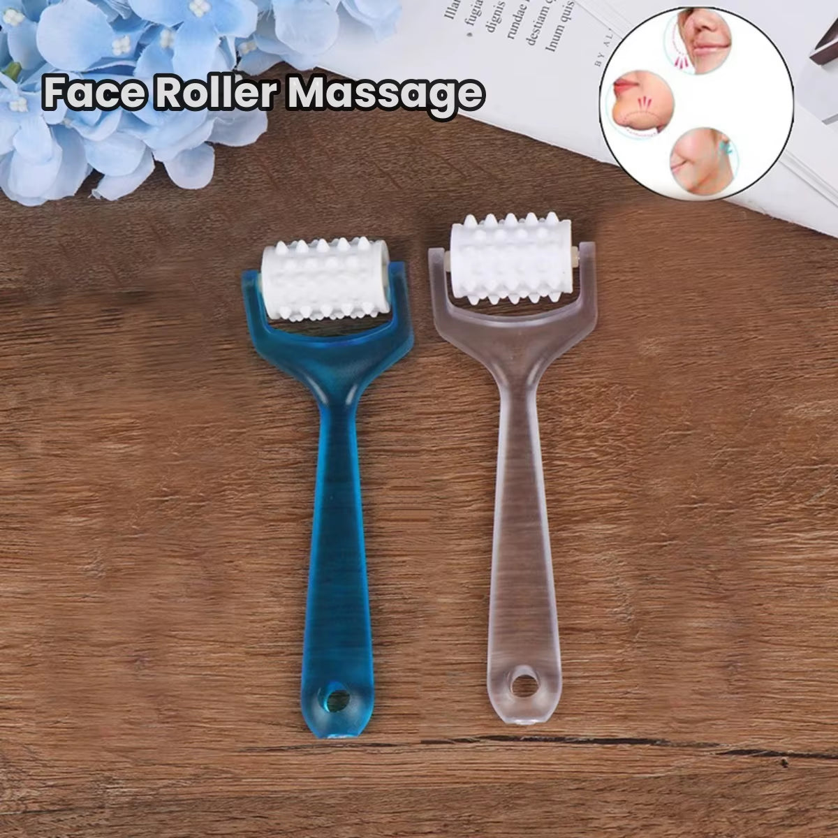 Facial Roller Massager Manualface-Lift Shape Massage Release Muscle Pressure Acupoint Stimulation Multi-Part Body Roller Massage