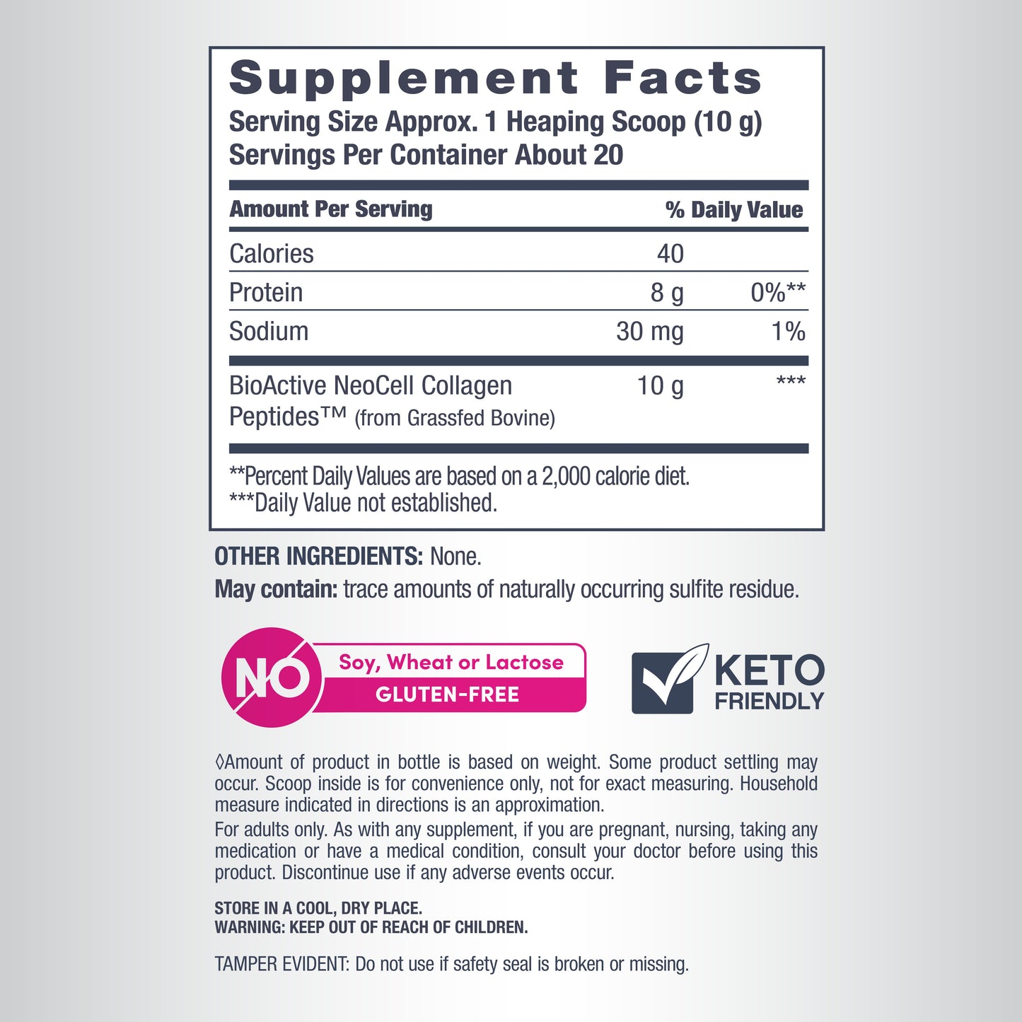 Grassfed Collagen Peptides, 7 Oz (200 G) Powder