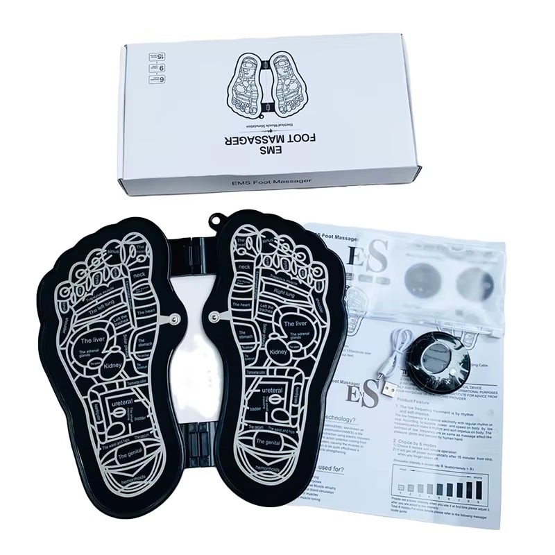EMS Massage Electric Foot Massager Pad Fisioterapia Electrodos Estimulador Physiotherapy Massageador Healthcare Masajeador Saude