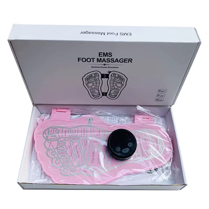 EMS Massage Electric Foot Massager Pad Fisioterapia Electrodos Estimulador Physiotherapy Massageador Healthcare Masajeador Saude