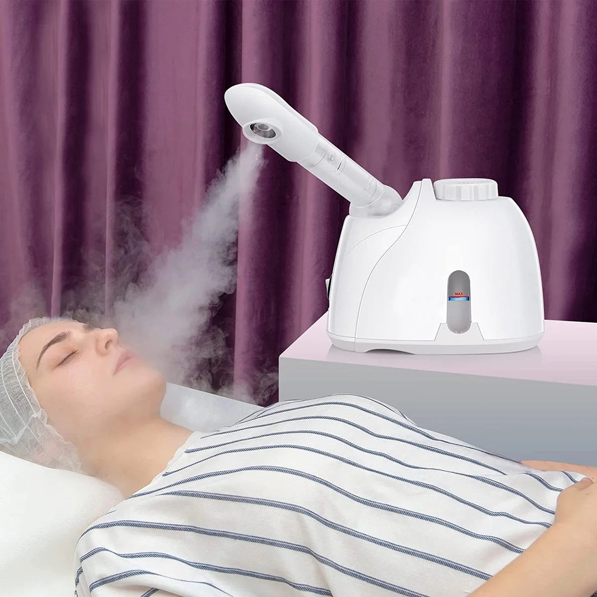 Professional Portable Facial Steamer, Nano Ionic Technology with 180° Rotatable Sprayer, Warm and Cold Mist for Salon and Spa Use