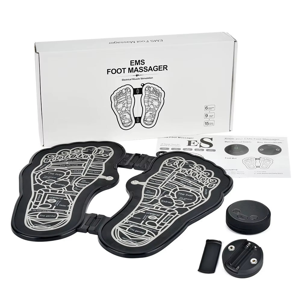 EMS Massage Electric Foot Massager Pad Fisioterapia Electrodos Estimulador Physiotherapy Massageador Healthcare Masajeador Saude
