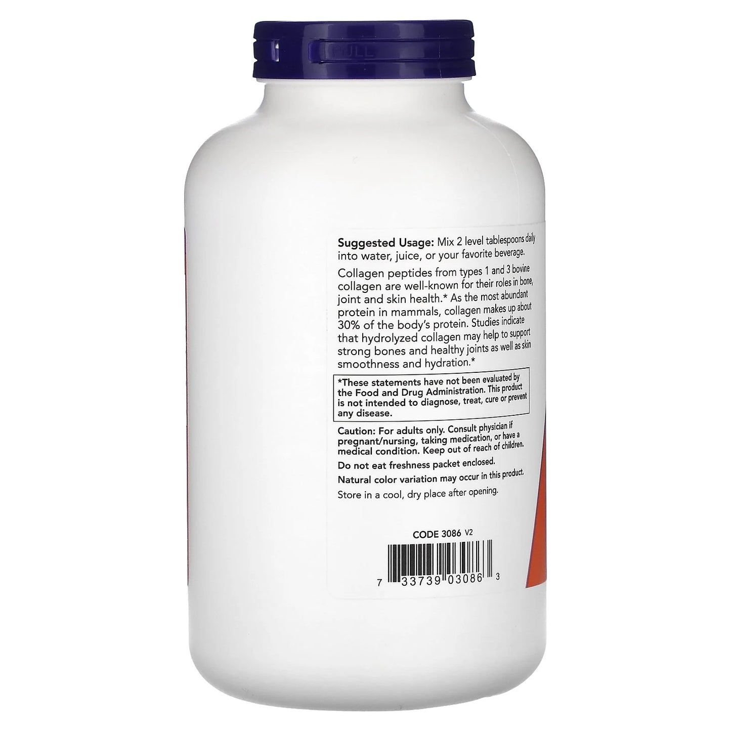 Foods Collagen Peptides 8 Oz Powder