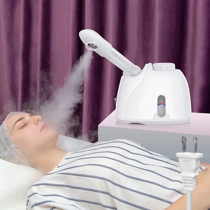 Professional Portable Facial Steamer, Nano Ionic Technology with 180° Rotatable Sprayer, Warm and Cold Mist for Salon and Spa Use